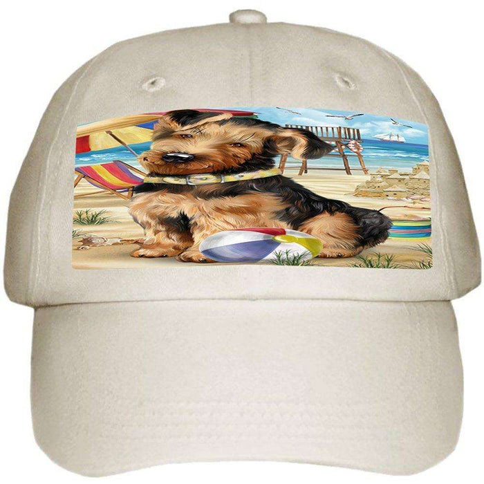 Pet Friendly Beach Airedale Terrier Dog Ball Hat Cap HAT49530