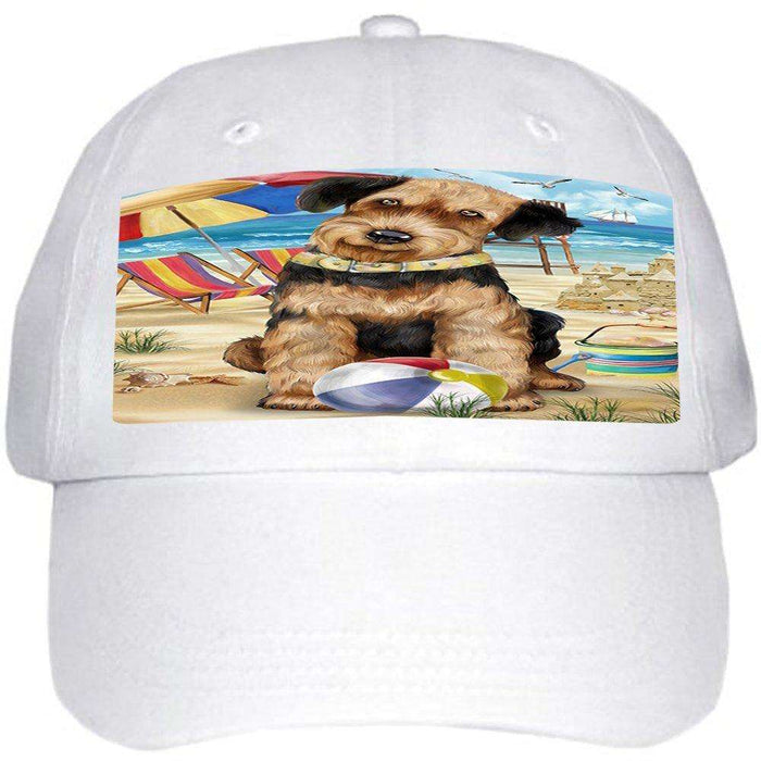 Pet Friendly Beach Airedale Terrier Dog Ball Hat Cap HAT49536