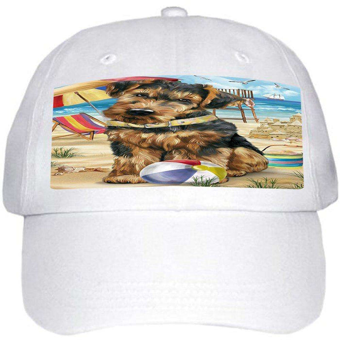 Pet Friendly Beach Airedale Terrier Dog Ball Hat Cap HAT49539