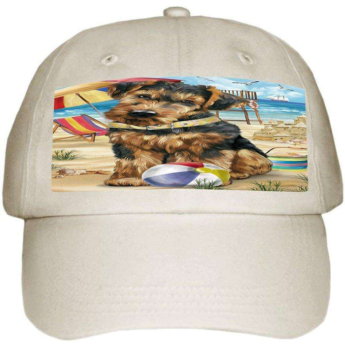 Pet Friendly Beach Airedale Terrier Dog Ball Hat Cap HAT49539