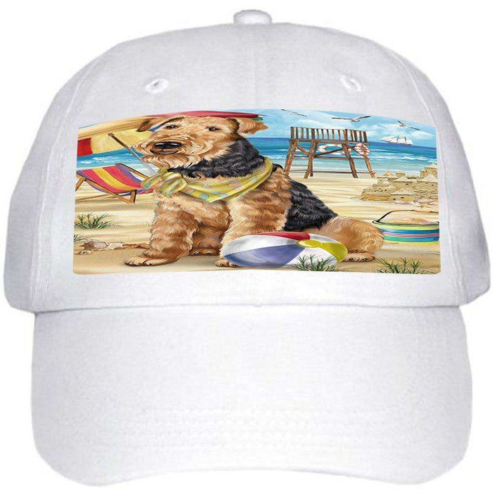 Pet Friendly Beach Airedale Terrier Dog Ball Hat Cap HAT49542