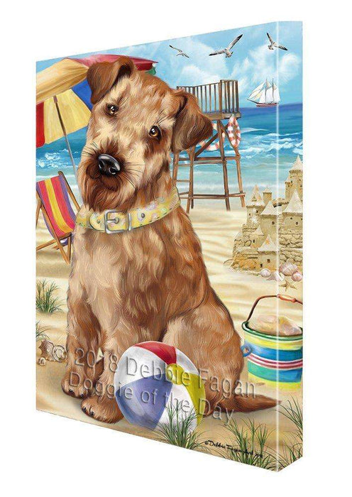 Pet Friendly Beach Airedale Terrier Dog Canvas Wall Art CVS52473