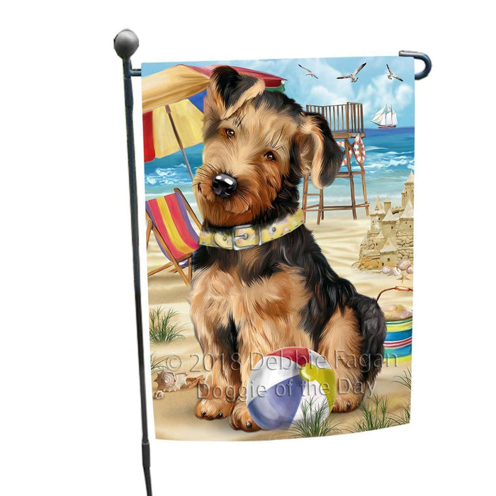 Pet Friendly Beach Airedale Terrier Dog Garden Flag GFLG48508