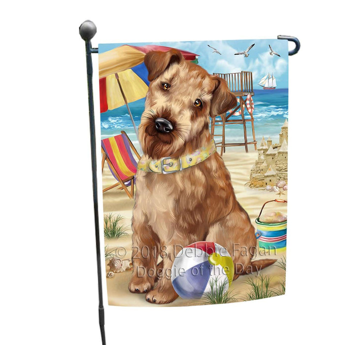 Pet Friendly Beach Airedale Terrier Dog Garden Flag GFLG48509