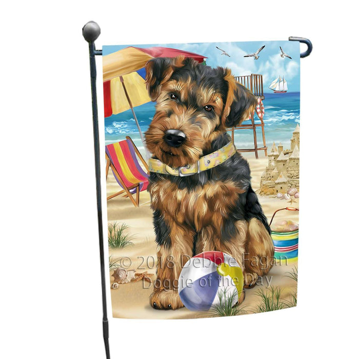 Pet Friendly Beach Airedale Terrier Dog Garden Flag GFLG48511