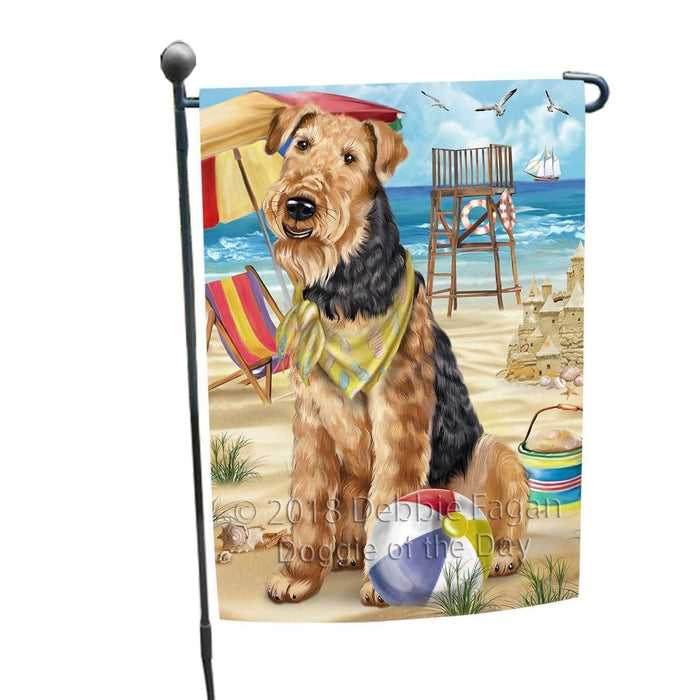 Pet Friendly Beach Airedale Terrier Dog Garden Flag GFLG48512