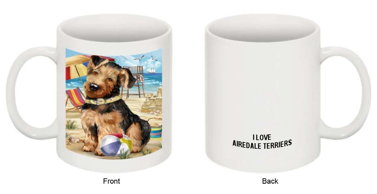 Pet Friendly Beach Airedale Terrier Dog Mug MUG48412