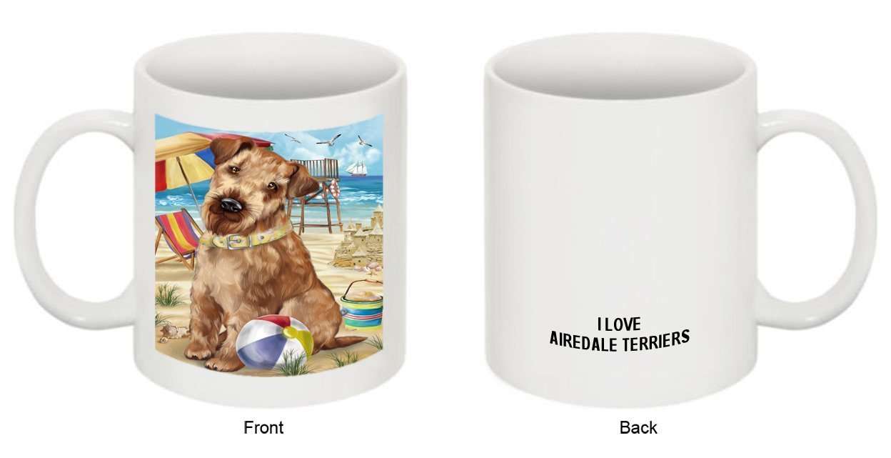 Pet Friendly Beach Airedale Terrier Dog Mug MUG48413