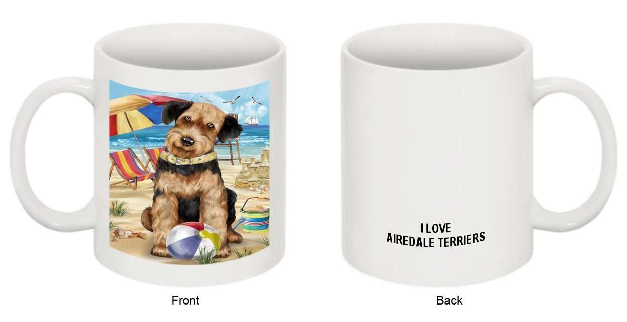 Pet Friendly Beach Airedale Terrier Dog Mug MUG48414