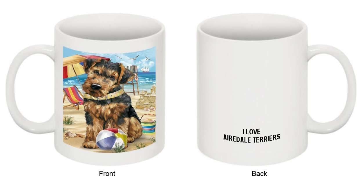 Pet Friendly Beach Airedale Terrier Dog Mug MUG48415