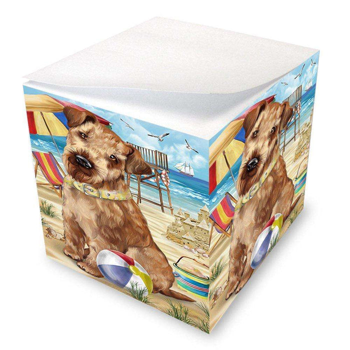 Pet Friendly Beach Airedale Terrier Dog Note Cube NOC48600