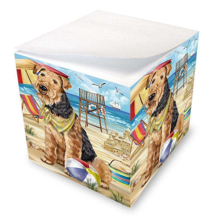 Pet Friendly Beach Airedale Terrier Dog Note Cube NOC48603