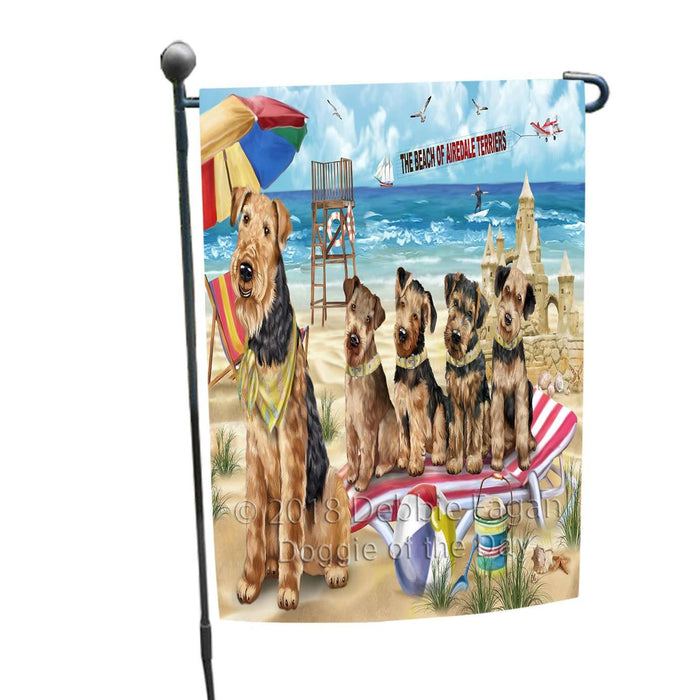 Pet Friendly Beach Airedale Terriers Dog Garden Flag GFLG48507