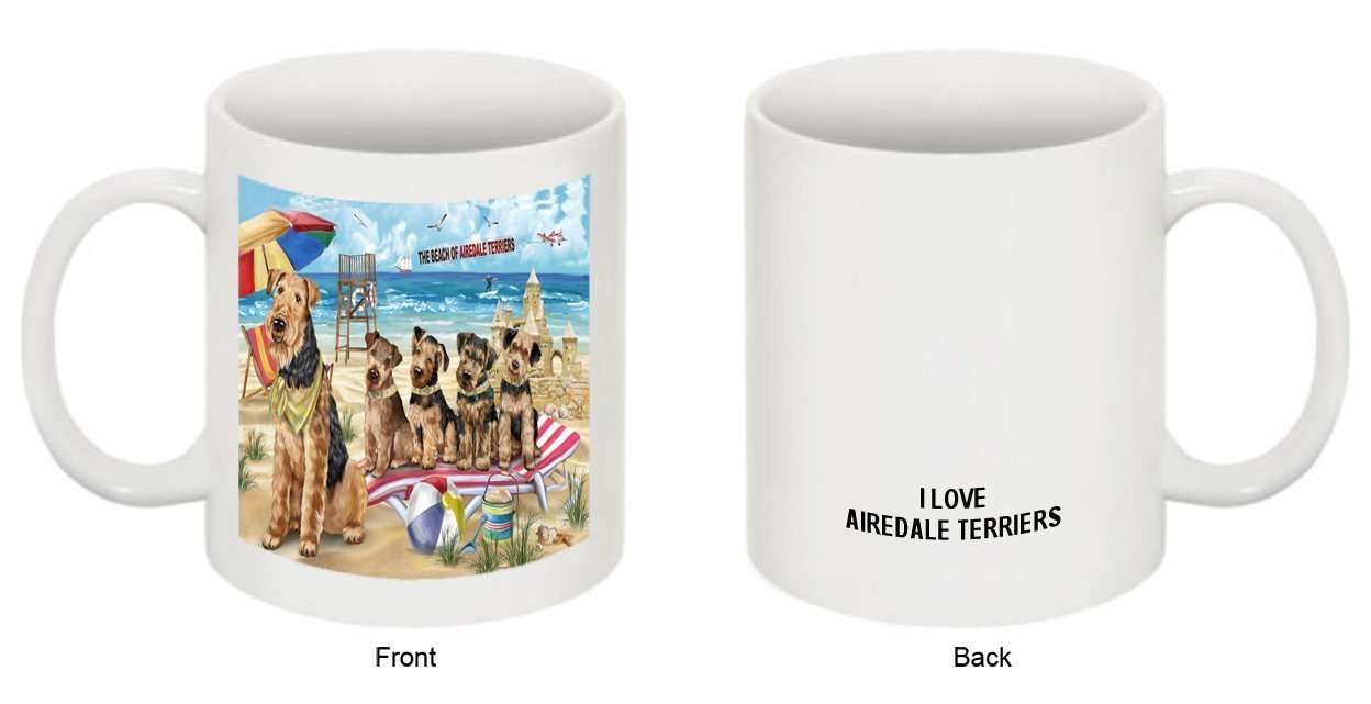 Pet Friendly Beach Airedale Terriers Dog Mug MUG48411