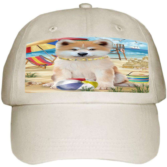 Pet Friendly Beach Akita Dog  Ball Hat Cap HAT53568