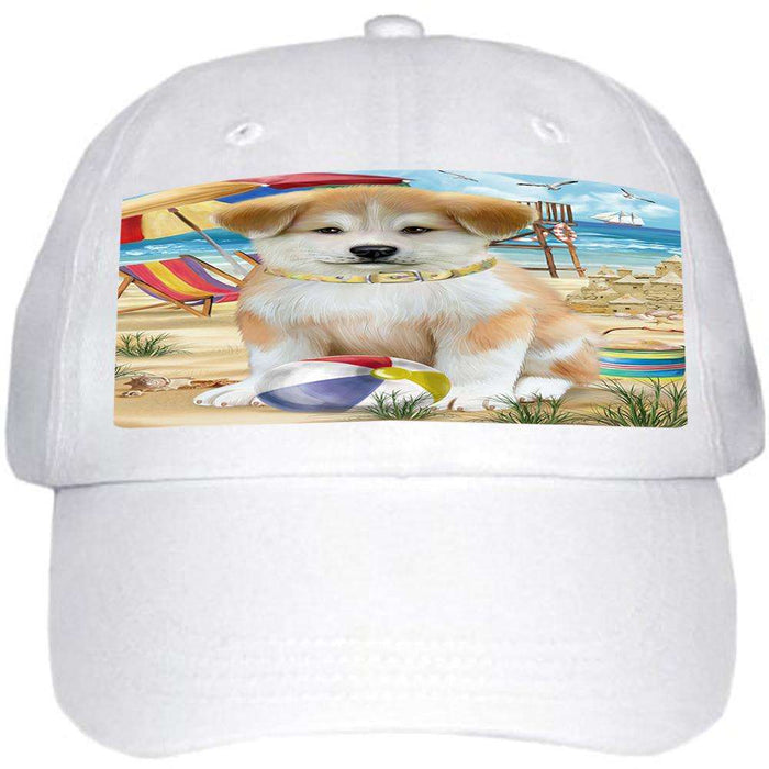 Pet Friendly Beach Akita Dog  Ball Hat Cap HAT53571