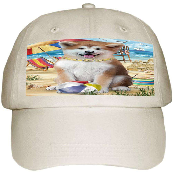 Pet Friendly Beach Akita Dog  Ball Hat Cap HAT53577