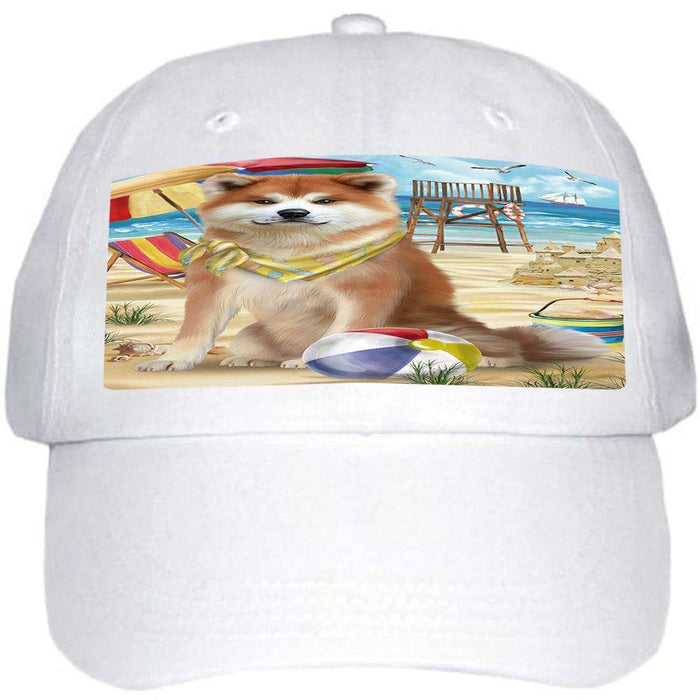 Pet Friendly Beach Akita Dog  Ball Hat Cap HAT53580