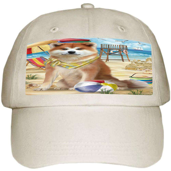 Pet Friendly Beach Akita Dog  Ball Hat Cap HAT53580