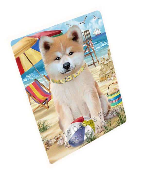 Pet Friendly Beach Akita Dog Magnet Mini (3.5" x 2") MAG53703