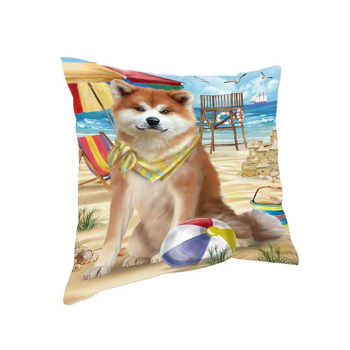 Pet Friendly Beach Akita Dog Pillow PIL55652