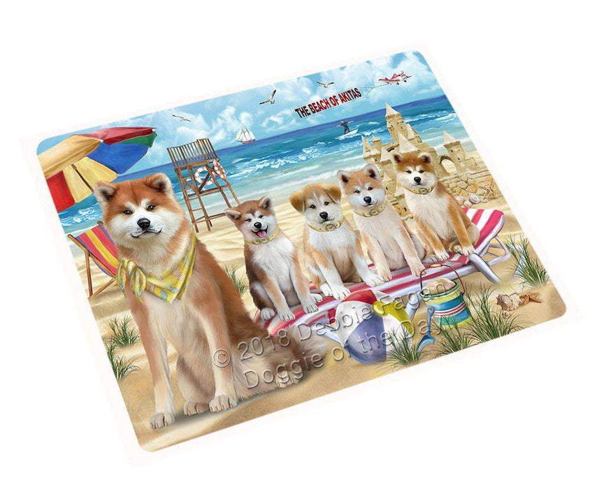 Pet Friendly Beach Akitas Dog Cutting Board C53700