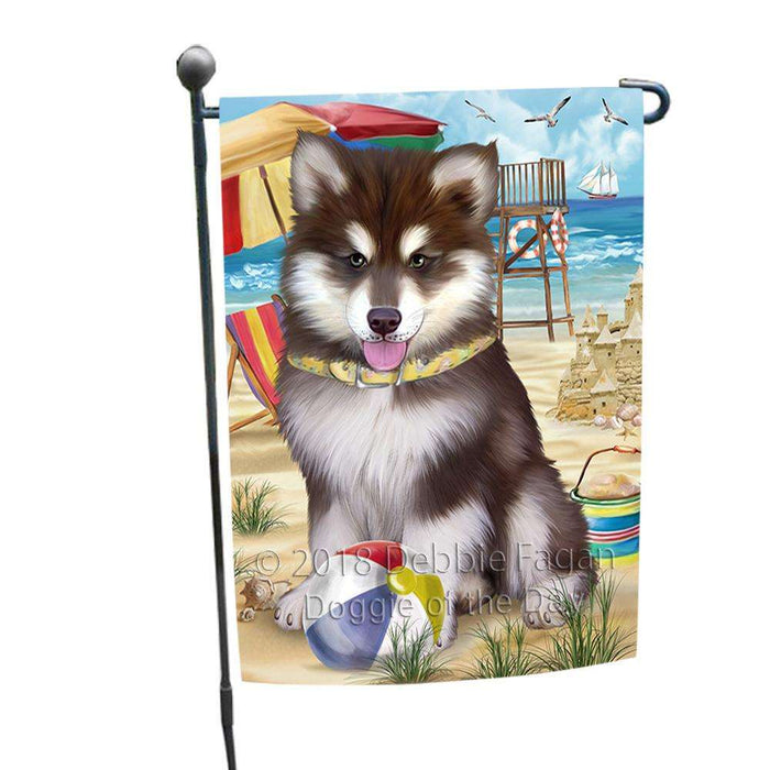 Pet Friendly Beach Alaskan Malamute Dog Garden Flag GFLG49780