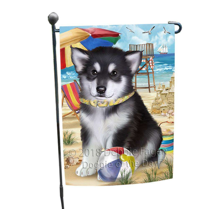 Pet Friendly Beach Alaskan Malamute Dog Garden Flag GFLG49782