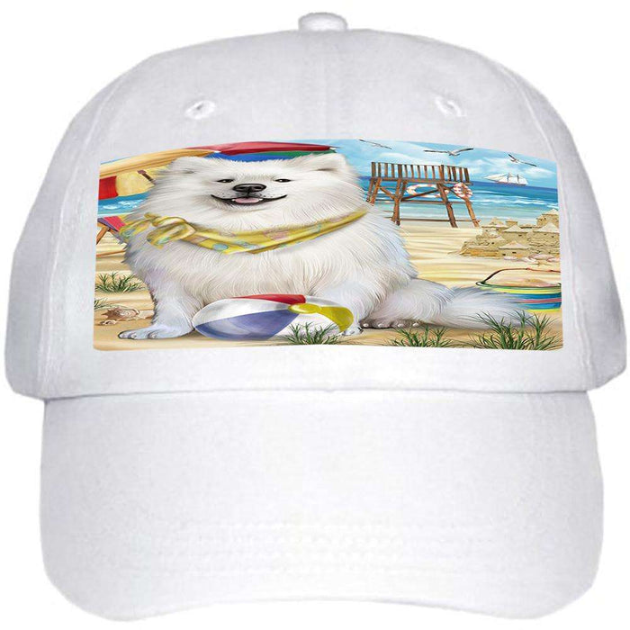 Pet Friendly Beach American Eskimo Dog  Ball Hat Cap HAT53616