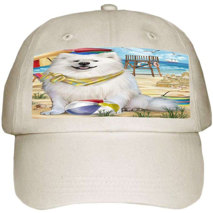 Pet Friendly Beach American Eskimo Dog  Ball Hat Cap HAT53616