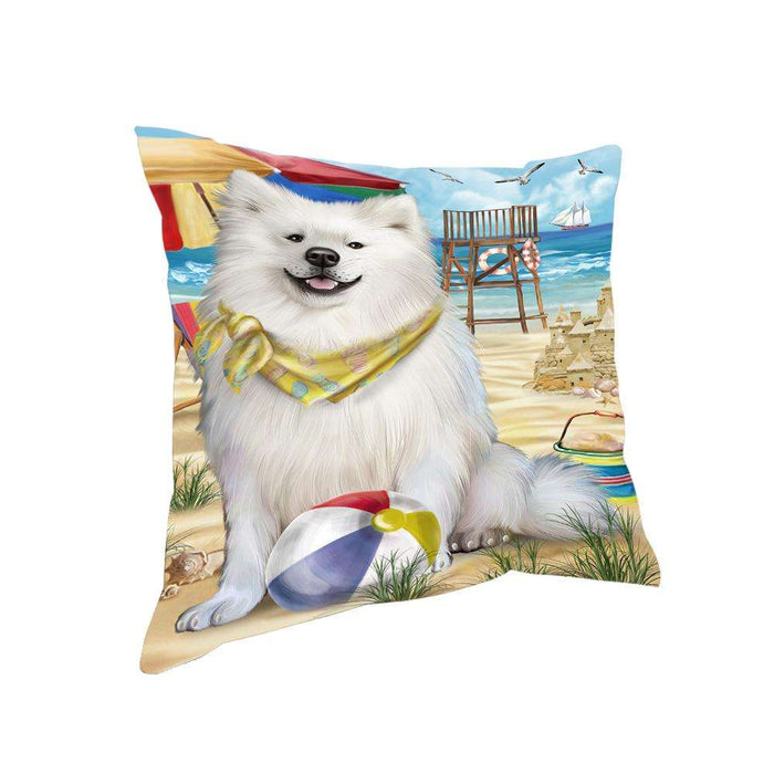 Pet Friendly Beach American Eskimo Dog Pillow PIL55700