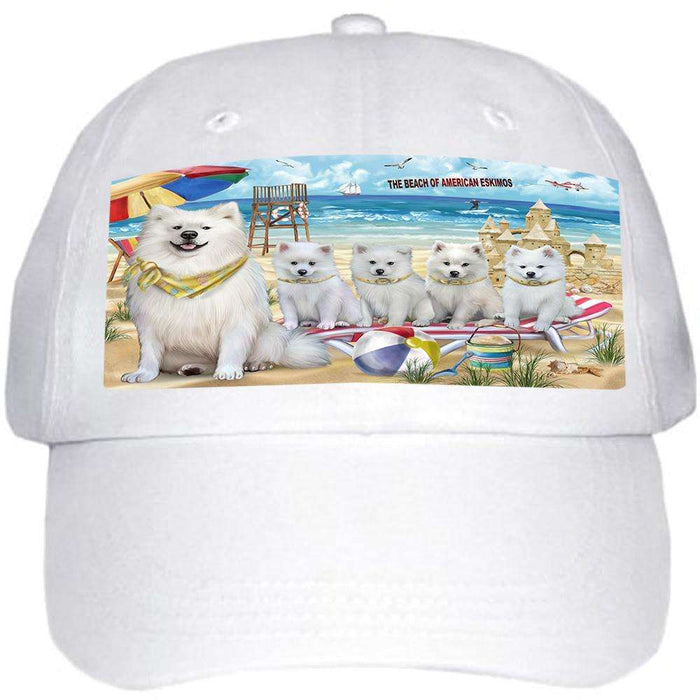 Pet Friendly Beach American Eskimos Dog  Ball Hat Cap HAT53601
