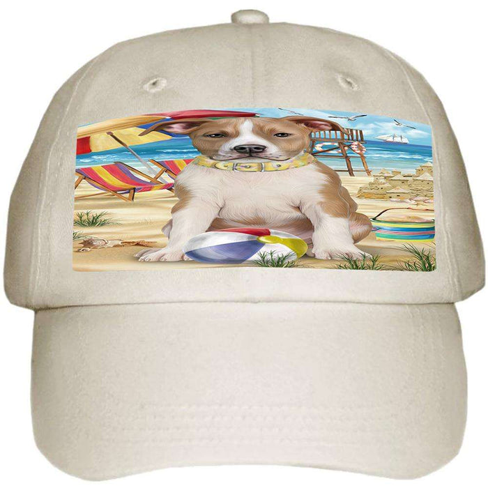 Pet Friendly Beach American Staffordshire Terrier Dog  Ball Hat Cap HAT53625