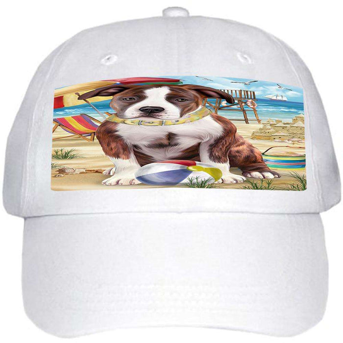 Pet Friendly Beach American Staffordshire Terrier Dog  Ball Hat Cap HAT53631