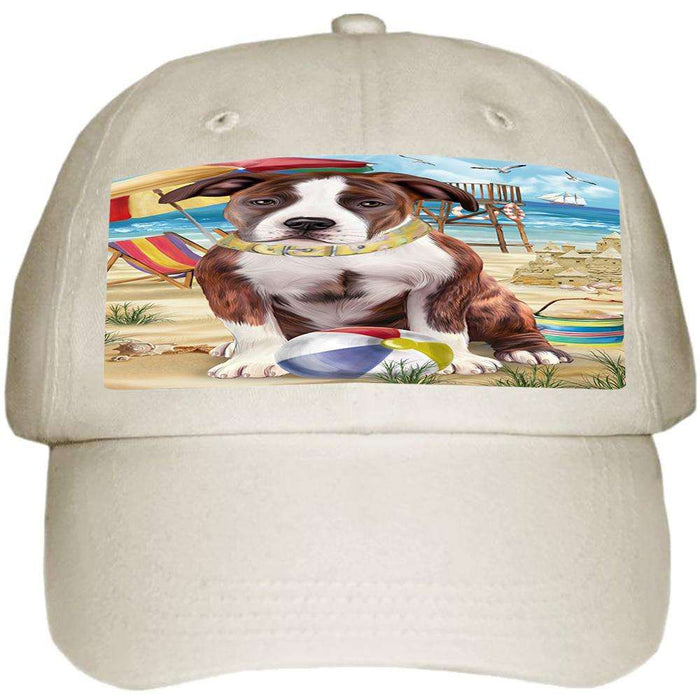 Pet Friendly Beach American Staffordshire Terrier Dog  Ball Hat Cap HAT53631