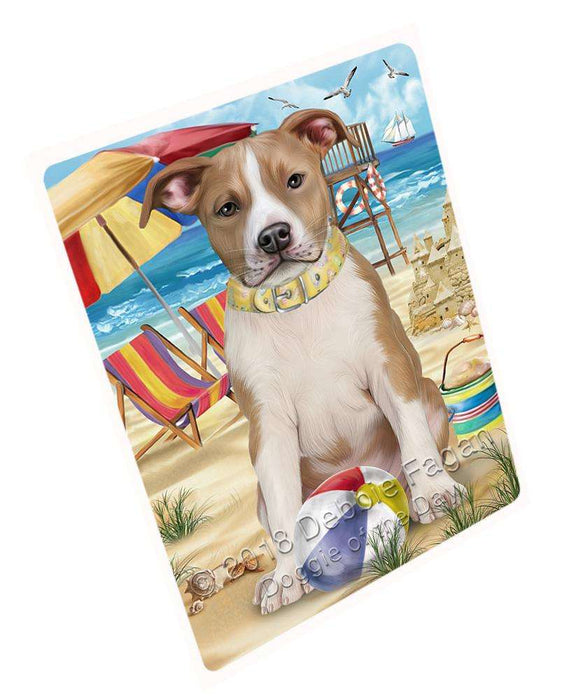 Pet Friendly Beach American Staffordshire Terrier Dog Cutting Board C53760