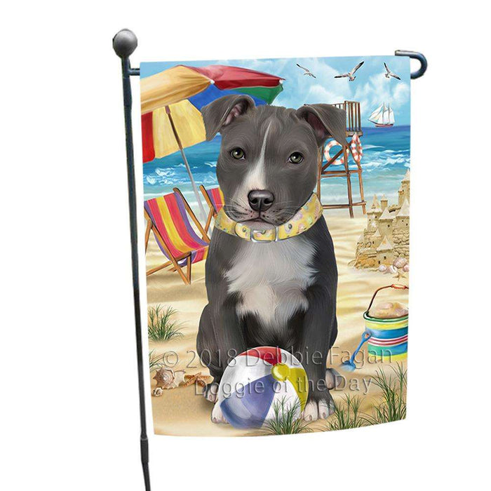 Pet Friendly Beach American Staffordshire Terrier Dog Garden Flag GFLG49792