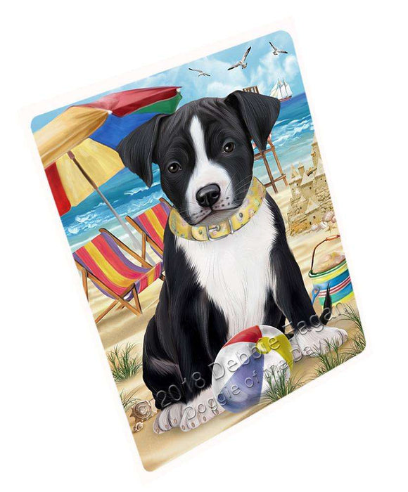 Pet Friendly Beach American Staffordshire Terrier Dog Magnet Mini (3.5" x 2") MAG53763