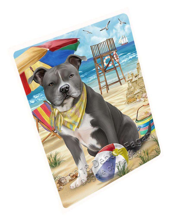 Pet Friendly Beach American Staffordshire Terrier Dog Magnet Mini (3.5" x 2") MAG53769