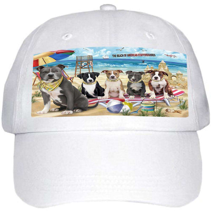 Pet Friendly Beach American Staffordshire Terriers Dog  Ball Hat Cap HAT53619