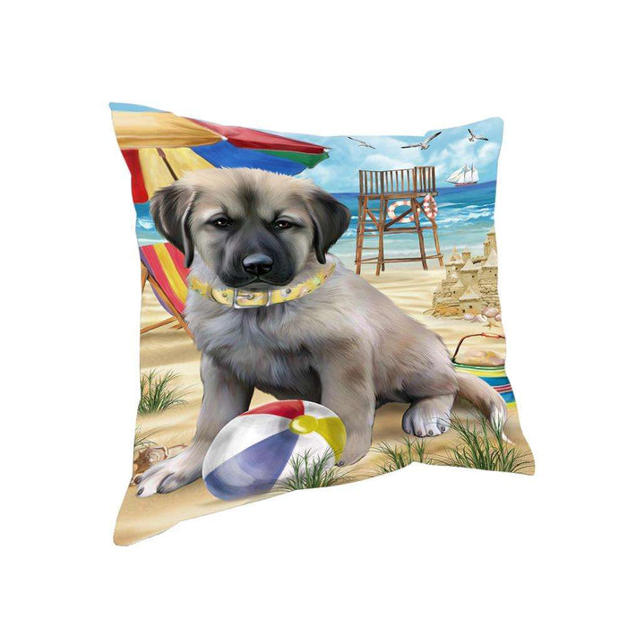Pet Friendly Beach Anatolian Shepherd Dog Pillow PIL55732