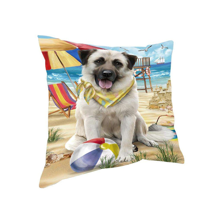 Pet Friendly Beach Anatolian Shepherd Dog Pillow PIL55748