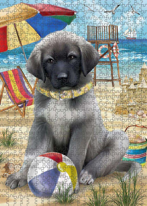 Pet Friendly Beach Anatolian Shepherd Dog Puzzle with Photo Tin PUZL53619