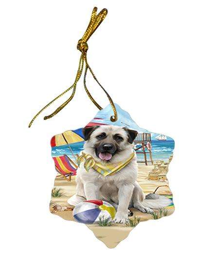Pet Friendly Beach Anatolian Shepherd Dog Star Porcelain Ornament SPOR49965