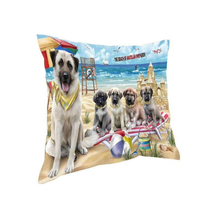 Pet Friendly Beach Anatolian Shepherds Dog Pillow PIL55744