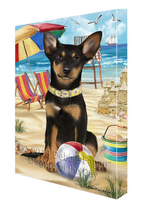 Pet Friendly Beach Australian Kelpie Dog Canvas Wall Art CVS65473