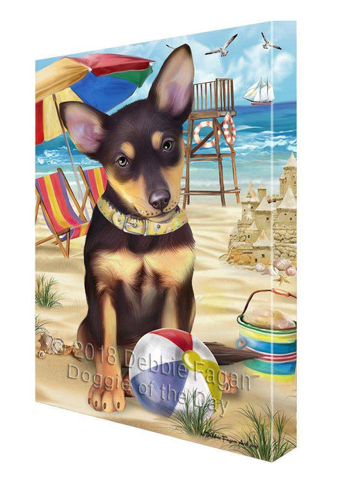 Pet Friendly Beach Australian Kelpie Dog Canvas Wall Art CVS65482