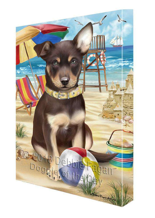 Pet Friendly Beach Australian Kelpie Dog Canvas Wall Art CVS65491