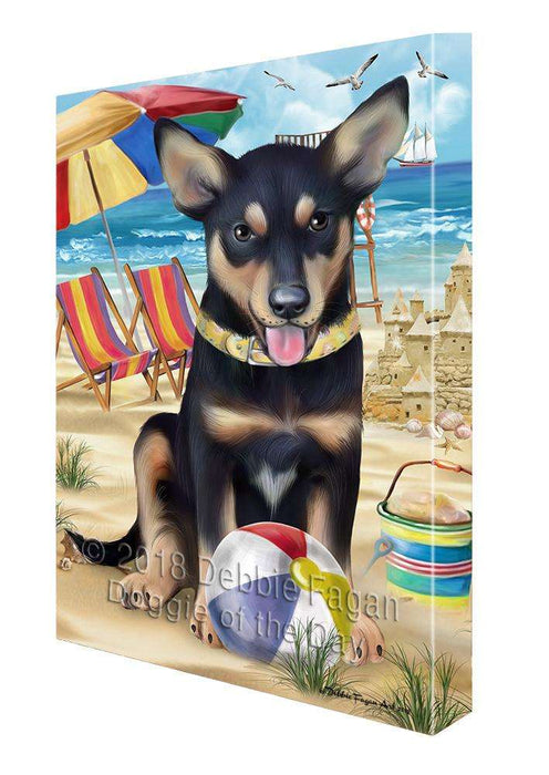 Pet Friendly Beach Australian Kelpie Dog Canvas Wall Art CVS65500