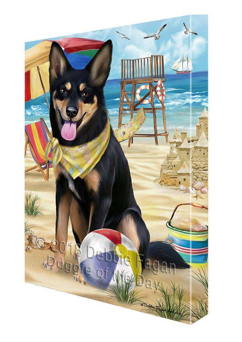 Pet Friendly Beach Australian Kelpie Dog Canvas Wall Art CVS65509